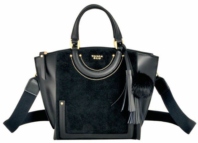 Handbag - Black leather - TF18BB121/33 STOCCOLMA GRAB